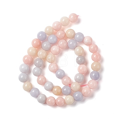 Natural White Jade Imitation Morganite Beads Strands G-I334-04B-1