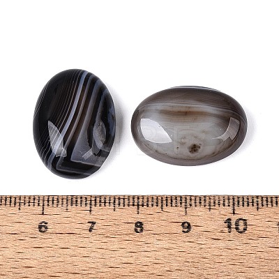 Natural Banded Agate(Dyed & Heated) Cabochons G-N361-05A-01-1