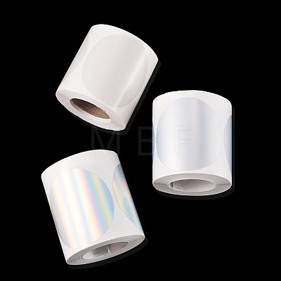 3 Rolls 3 Styles Vinyl Plastic Printable Holographic Stickers OFST-TA0001-10A-1