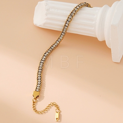 Stainless Steel Rhinestone Cup Chain Bracelets for Woman PW-WG34DD3-02-1