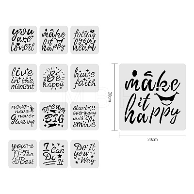 Plastic Drawing Painting Stencils Templates Sets DIY-WH0172-093-1