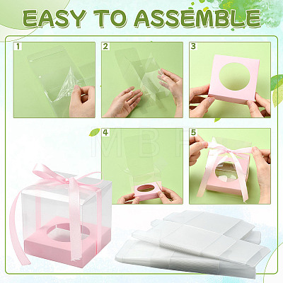Square PET & Paper Bakery Box CON-FZC0002-004C-1