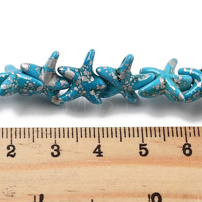 Synthetic Turquoise Dyed Beads Strands G-P507-04O-1