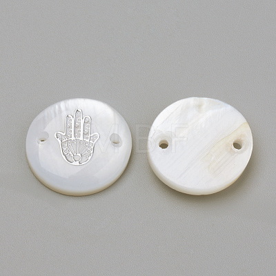 Freshwater Shell Links connectors X-SHEL-Q009-004P-1