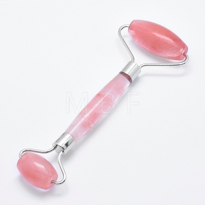 Watermelon Stone Glass Brass Face Massager MRMJ-G008-25P-1