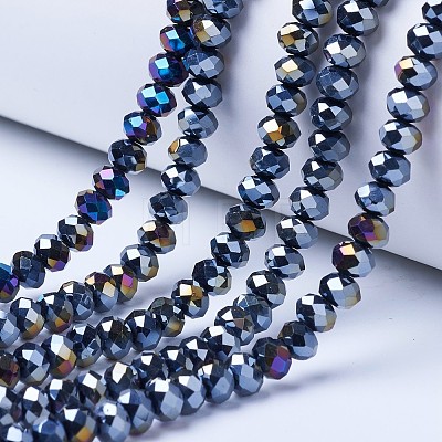 Electroplate Glass Beads Strands EGLA-A034-P3mm-B-1