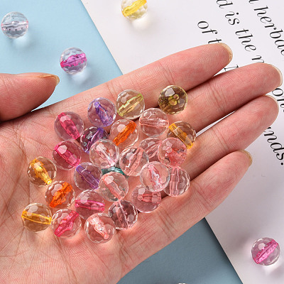 Transparent Acrylic Beads TACR-S154-10A-1