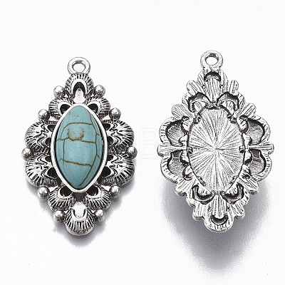 Tibetan Style Alloy Pendants X-PALLOY-R113-010-RS-1