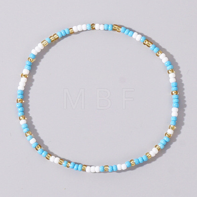 Boho Round Glass Seed Beaded Stretch Bracelets for Women NW8932-9-1