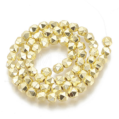 Electroplate Non-magnetic Synthetic Hematite Beads Strands G-N0322-15G-1