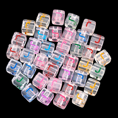 50Pcs Acrylic European Beads MACR-TADJ0001-13J-1