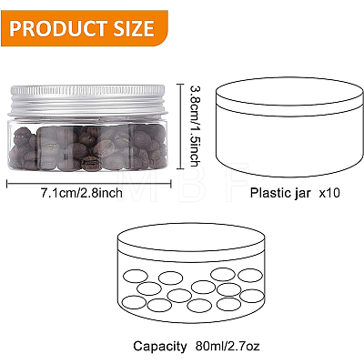 Transparent Plastic Bead Containers CON-BC0004-86-1