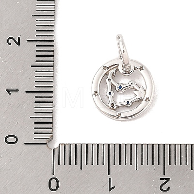 Luminous 925 Sterling Silver Rhinestone Constellation Charms STER-H114-01AS-02-1