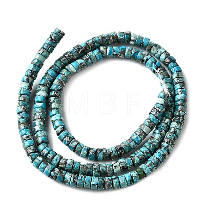 Synthetic Silver Line Turquoise Beads Strands G-L617-F03-2x4mm-1