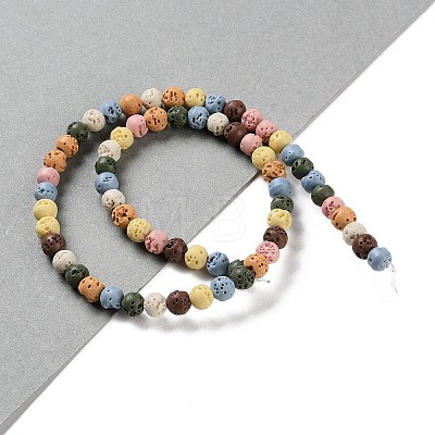 Synthetic Lava Rock Dyed Beads Strands X-G-H311-08A-07-1