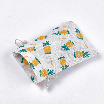 Polycotton(Polyester Cotton) Packing Pouches Drawstring Bags ABAG-T007-02J-1