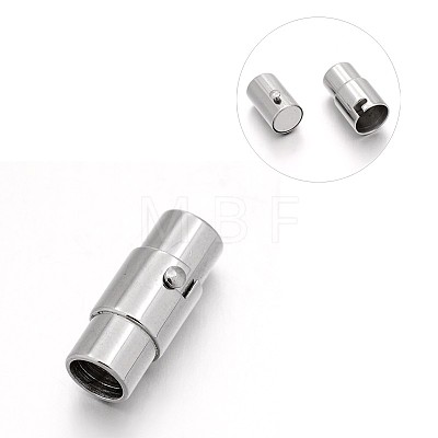 Tarnish Resistant 304 Stainless Steel Column Locking Tube Magnetic Clasps X-STAS-E089-05D-1