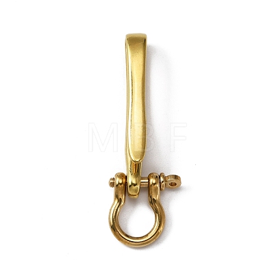 U-Shaped Brass Key Hook Shanckle Clasps KK-WH0047-76A-G-1