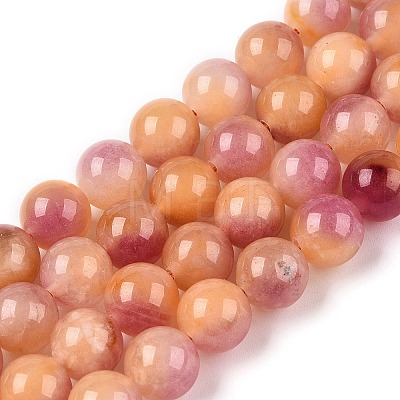 Dyed Natural White Jade Beads Strands G-T138-8mm-210-31-1