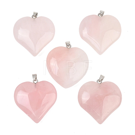 Natural Rose Quartz Pendants GG-K002-04E-1
