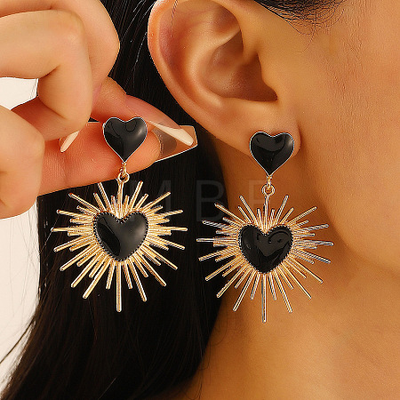 Alloy Dangle Stud Earrings WG153F0-07-1