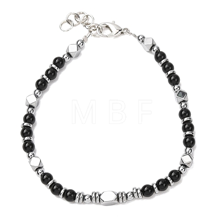 Adjustable 304 Stainless Steel Gemstone Beaded Bracelets FS-WG23DE2-11-1