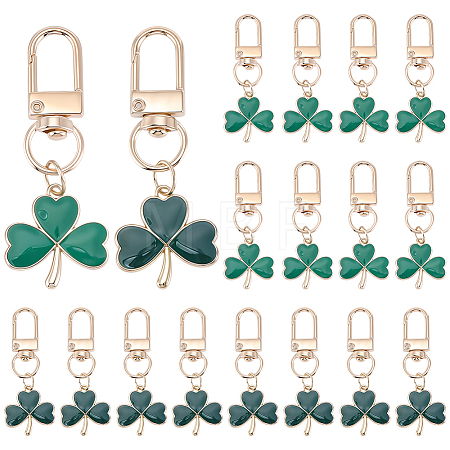 20Pcs 2 Styles Alloy Enamel Pendant Decorations HJEW-CP00087-1