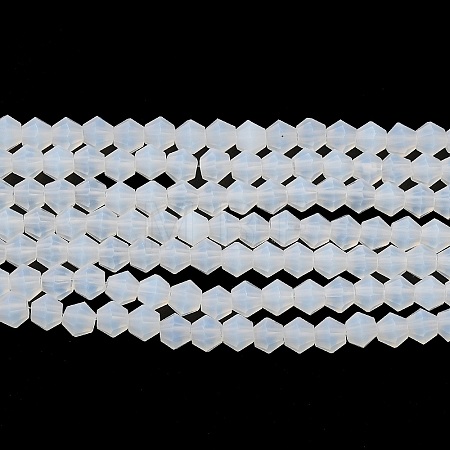 Imitation Jade Frosted Glass Bead Strands X1-GLAA-F029-JM4MM-B05-1
