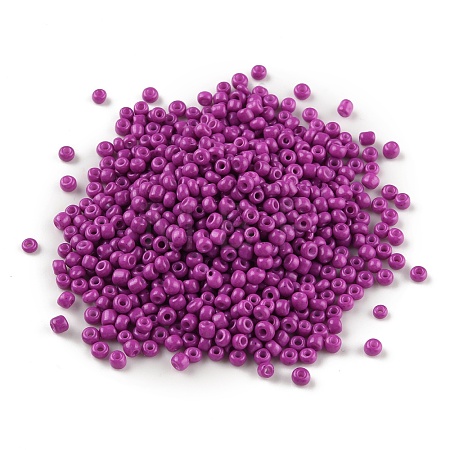 Baking Paint Opaque Glass Seed Beads DGLA-XCP0001-09-1