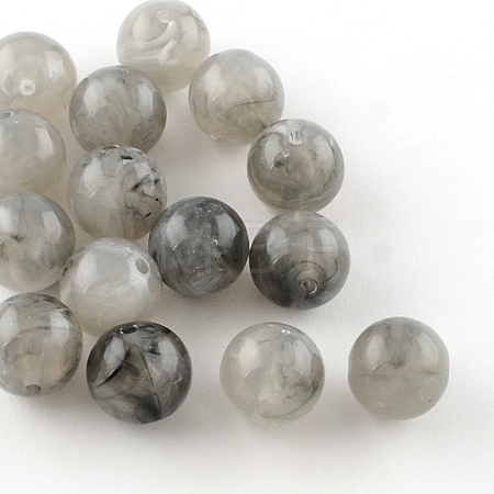 Round Imitation Gemstone Acrylic Beads OACR-R029-20mm-04-1