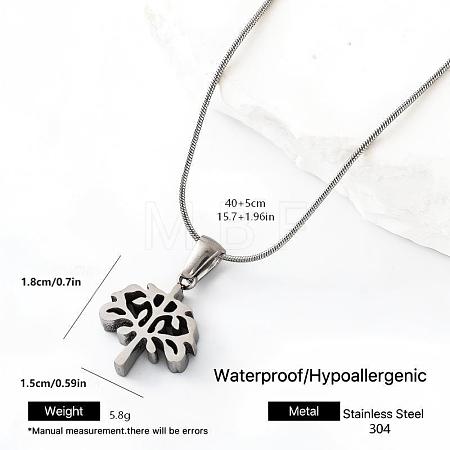304 Stainless Steel Pendant Necklaces YX4815-1-1