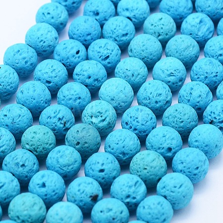 Natural Lava Rock Beads Strands G-F531-8mm-G04-1