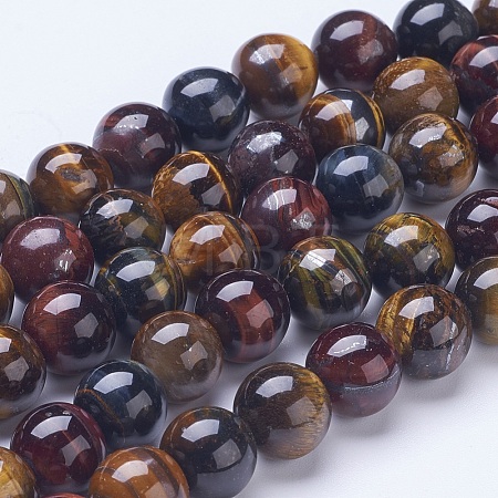 Natural Tiger Eye Beads Strands G-D855-07-12mm-1
