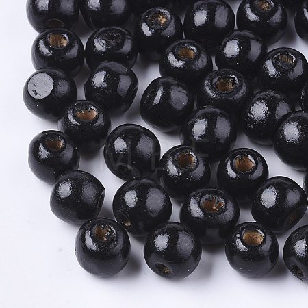 Dyed Natural Wood Beads X-WOOD-Q006-10mm-14-LF-1