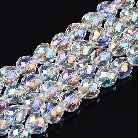 Transparent Glass Beads Strands EGLA-T008-14A-02-1
