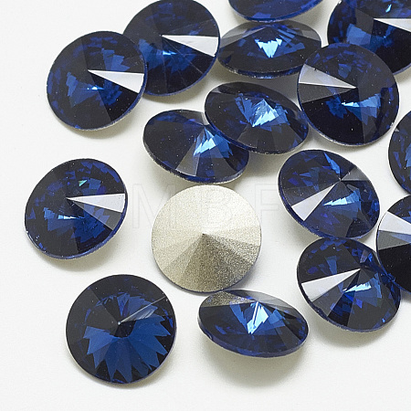 Pointed Back Glass Rhinestone Cabochons RGLA-T086-8mm-13-1