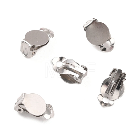 Non-Tarnish 316 Stainless Steel Clip-on Earring Findings STAS-I187-04A-P-1