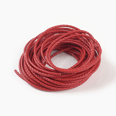 Braided Leather Cord with Core WL-F009-B03-4mm-1