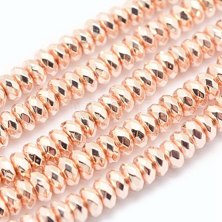 Electroplate Non-magnetic Synthetic Hematite Beads Strands G-L485-06A-LRG-1