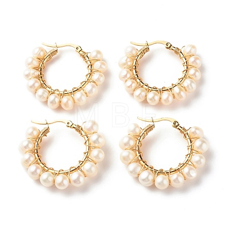 304 Stainless Steel Hoop Earrings EJEW-F240-02G-1