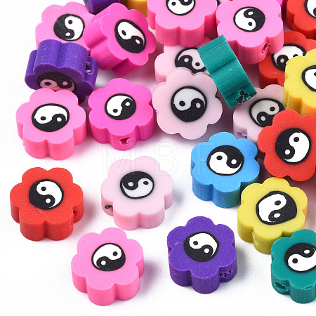 Handmade Polymer Clay Beads CLAY-S096-046-1
