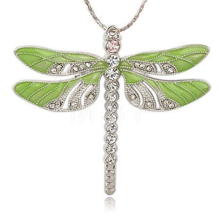 Alloy Enamel Dragonfly Big Pendants ENAM-L034-02P-1