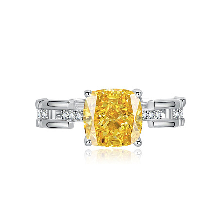 Brass with Cubic Zirconia Cuff Open Rings FS-WGDB07C-03-1