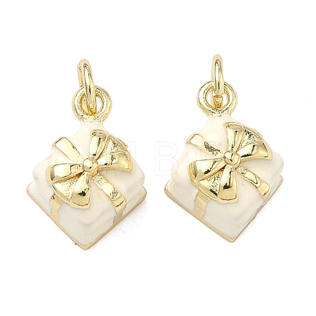 Brass Enamel Pendants KK-F933-18G-03-1