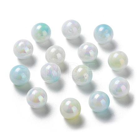 Two Tone Opaque Acrylic Beads SACR-P024-01B-W08-1
