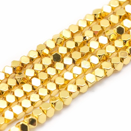 Electroplate Non-magnetic Synthetic Hematite Beads Strands G-L485-10C-G-1