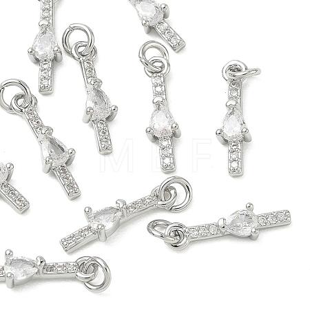 SHEGRACE Brass Micro Pave Cubic Zirconia Pendants XGRQ3D173-512P-1