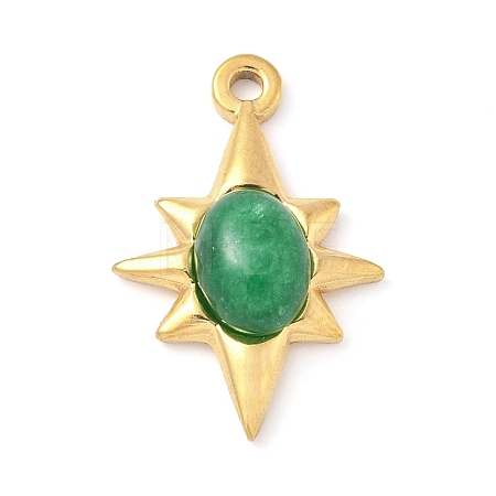 Dyed Synthetic Gemstone Pendants STAS-R162-05G-03-1