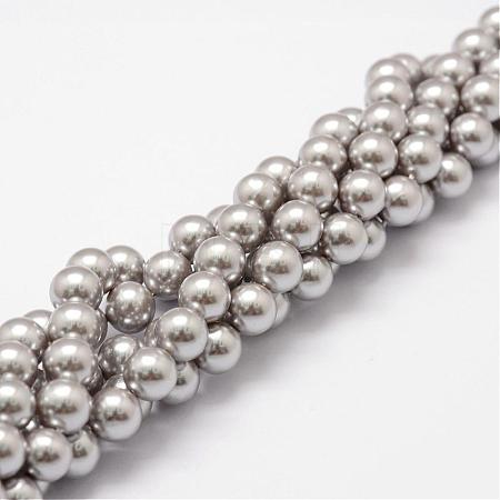 Shell Pearl Beads Strands BSHE-L026-05-6mm-1