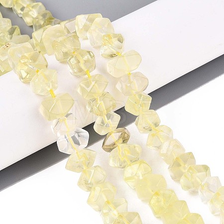 Natural Lemon Quartz(Heated) Beads Strands G-N327-05-25-1